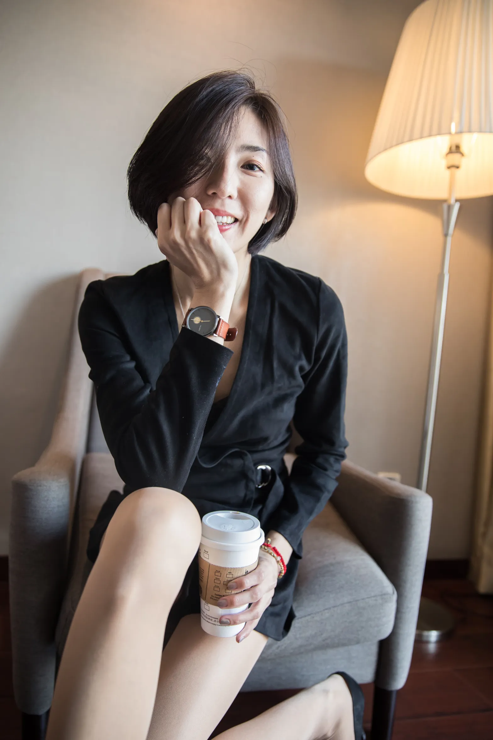 [Mzsock] NO.120 Skinny beauty in the hotel with high heels street photography#[88P]-64