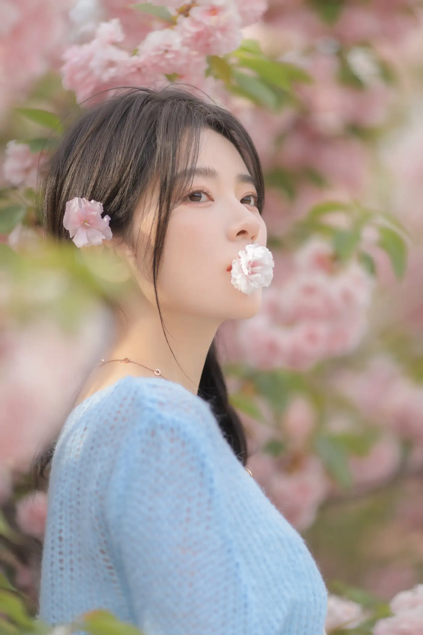 [YITUYU] 2022.06.22 Vol.1252 – Pink Blue Evening Cherry Blossoms Yang Yimo#[29P]-11